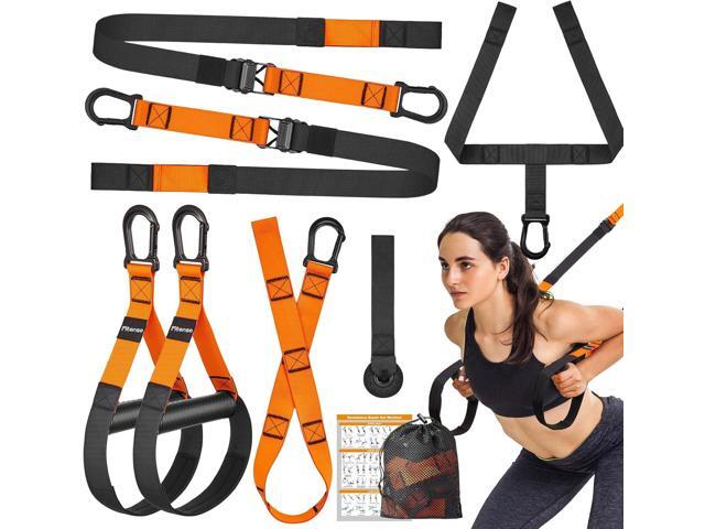Home Resistance Training Kit, Suspension Trainer Straps with Adjustable Extension, Door Anchor, and Carry Bag Strength Training Equipment for Full...