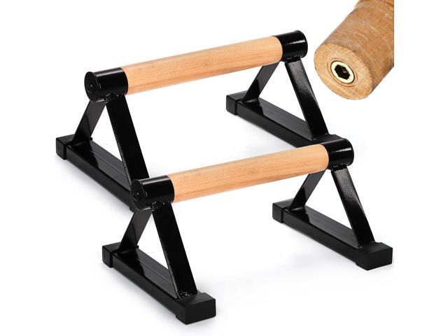 TOPZEA Wood Push Up Bars, Solid Wooden Parallettes Bars with Sturdy Steel Bracket Anti-slip Handstand Bars for Calisthenics, Fitness, At Home Gym...
