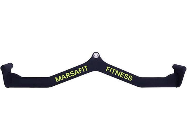 Home Gym Fitness Rowing T-bar V-bar Pulley Cable Machine Attachment, Bicep Curl Tricep LAT pulldown Bar Back Strength Training Handle Grips LAT...