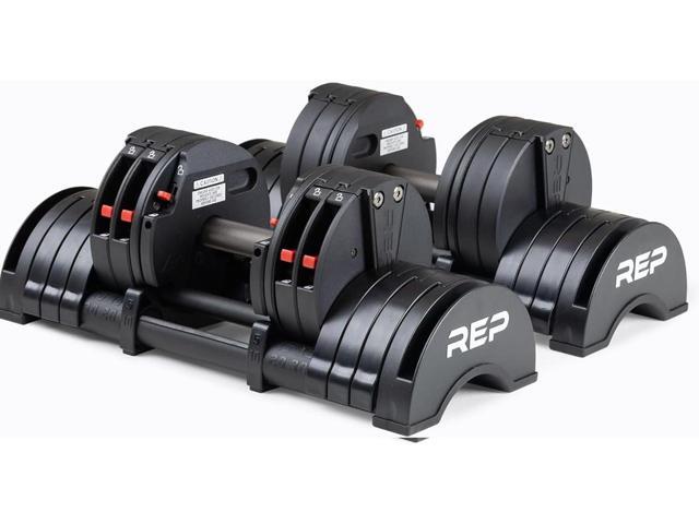 Rep Fitness Quickdraw Adjustable Dumbbells, Multiple weight ranges available including: 5-30, 5-40,5-50 and 5-60 lbs
