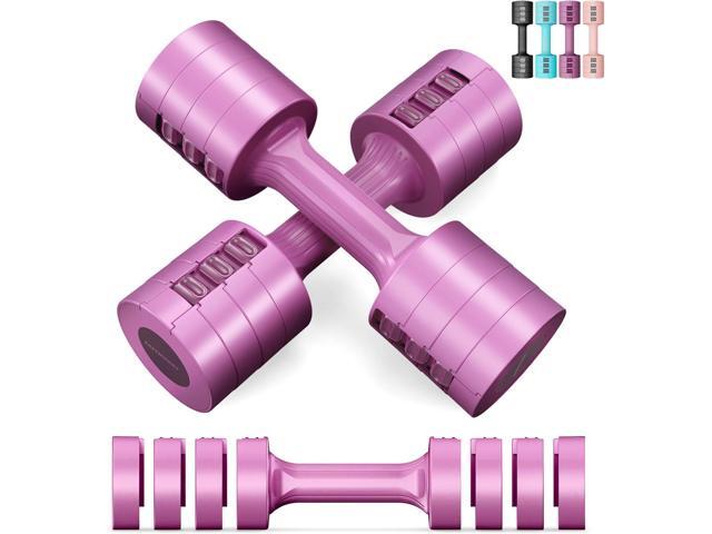 EAST MOUNT Adjustable Dumbbells 5 lb Dumbbells Set of 2 / Pair 10 lb Total Free Weights 6 in 1 Women Hand Weights for Home,Office,Gym Exercise...