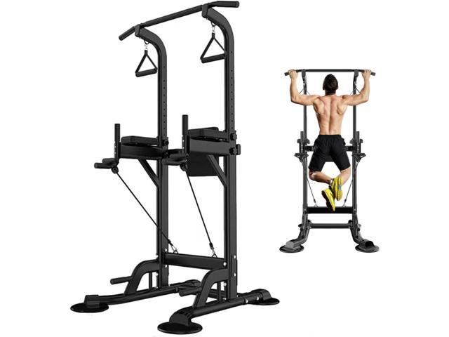 Pull Up Dip Station for Home Gym, Power Tower with Backrest, Adjustable Height Pull Up Bar Stand, Multifunctional Strength Training Fitness Workout...
