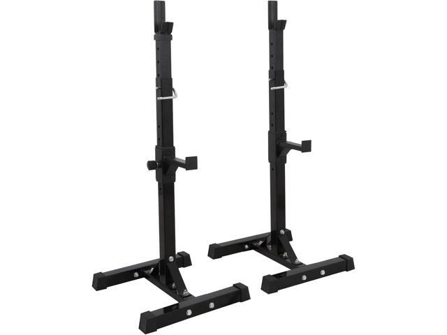 Pair of Adjustable Squat Rack 40inch-66inch Barbell Bracket Solid Steel Free Press Bench, Home Gym Portable Dumbbell Racks Stands, Family Sports...