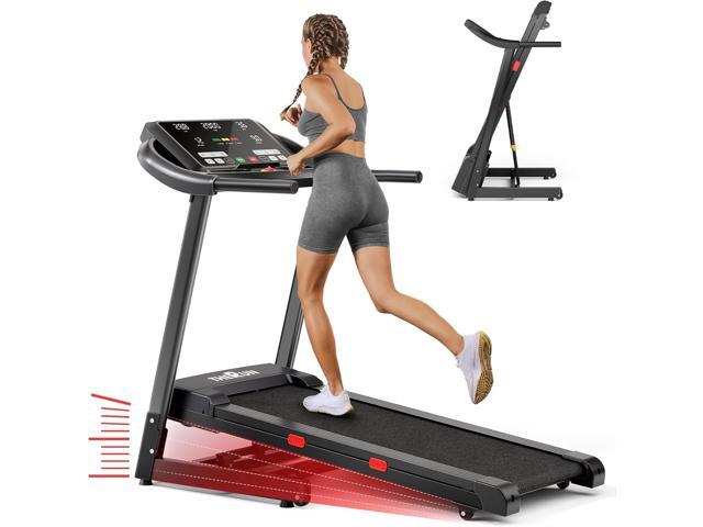 THERUN Incline Treadmill, 0-12% Incline Treadmill for Running and Walking, 300 lbs Weight Capacity, Wide Belt,3.0HP,18' LED Screen, 2 Layers...