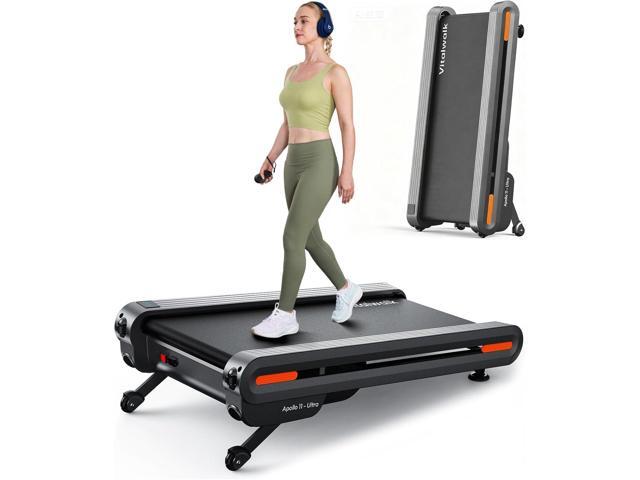 Walking Pad Treadmill with Incline, Full Deck, Auto Incline 12%-20%, 400/350lbs Capacity, Vitalwalk Compact Under Desk Treadmills for Home Office,...