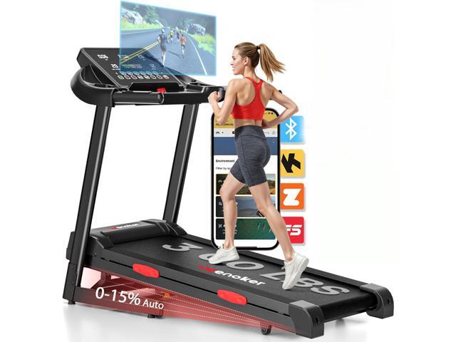 Treadmill with Incline for Home, WENOKER 15% Auto Incline Treadmill with Handrail 300 lbs Capacity, 3.0HP Quiet Walking Pad Tread mill with App,...