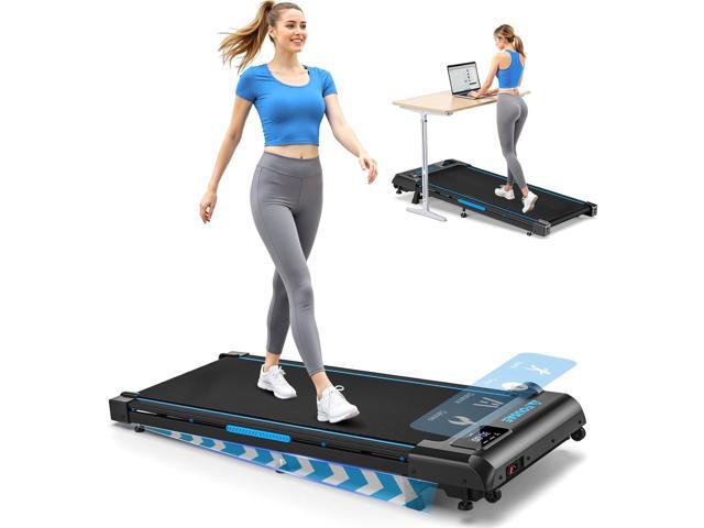 Walking Pad Treadmill, 6.2MPH Under Desk Walking Pad with 10% Incline, Treadmills for Home with Double Frame, 2.75HP Brushless Drive, 12 HIIT...