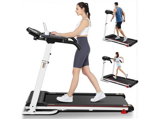 ANCHEER 2025 Premium Treadmill - 3.5HP Treadmills 450 LBS Weight Capacity- 3-Level Incline, Foldable Design, Adjustable Height with Desk & Pulse...