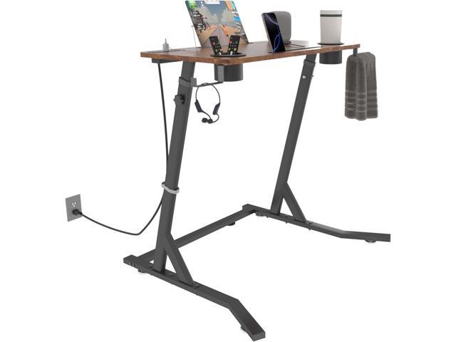 OrigoDeco Indoor Cycling Desk, Adjustable Standing Desk for Walking Pad, Bike Trainer Desk with Power Socket, for Indoor Cycling Treadmill & Office...