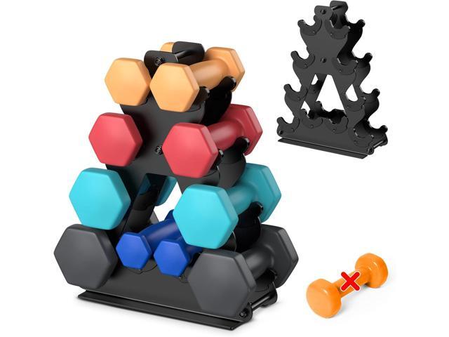 Dumbbell Rack Stand Only Space-Saving Weight Rack for Home Gym, Hand Weight Rack Dumbbell Storage for Dumbbell Set (3-15 LB), Durable Metal Stand...