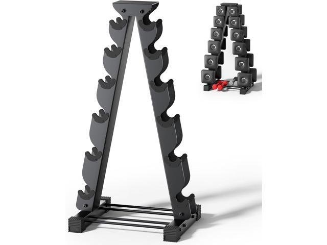 Dumbbell Rack Stand Only, Compatible with Peloton Weights, Ergonomic Weight Rack for Home Gym Dumbbells with 6-Tier, Space-Saving Home Gym Storage...