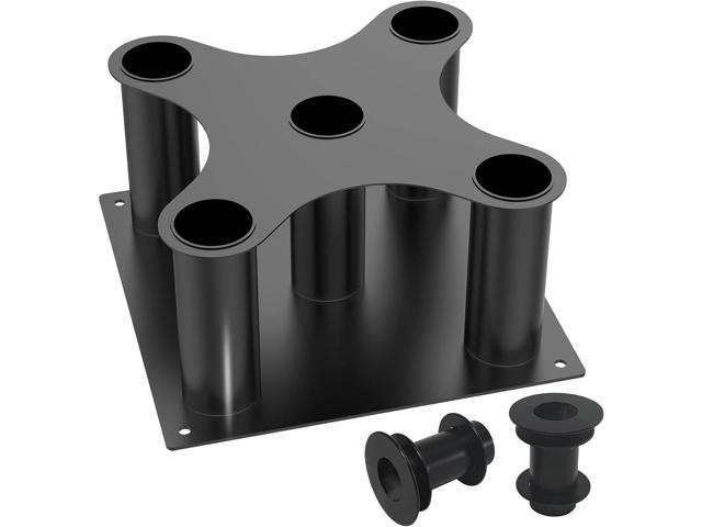 Barbell Holder Floor Stand Barbell Storage Rack Fit for 1' and 2' Olympic Bars, Hex Bars Trap Bars Curl Bars Triceps Bars,Holds 5 Bars