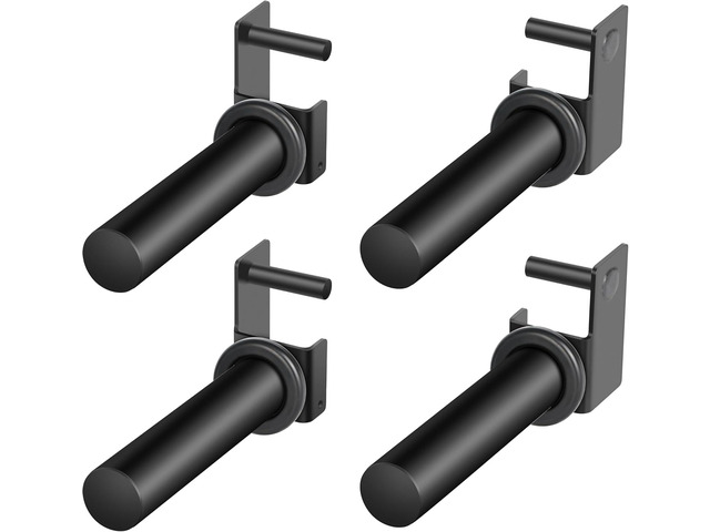 EVERYMATE Power Rack & Squat Rack Attachments Olympic Weight Plate Holder Fits 2x2,2.3x2.3,3x3 Inch Tubes, 1' or 5/8' Hole Bumper Plate Storage
