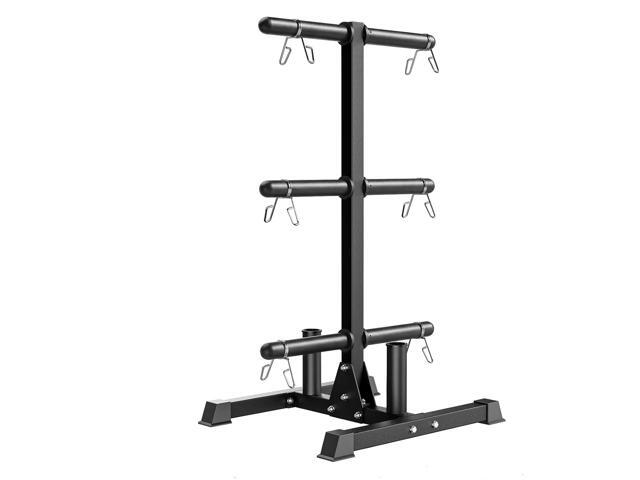 Weight Plate Tree Rack & Weight Set, Strength Training Plate Storage Stand and Barbell Holders for Home Gym, 1100 lb Weight Capacity, Fits Both 1'...