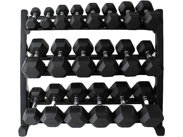 350-550 lbs Rubber Hex Dumbbells with Rack Free Weight for Home Gym, Durable Rubber Dumbbell with Storage,Coated Cast Iron Weight Strength Training...