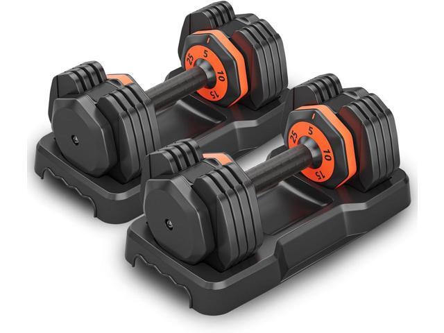LEEKEY Adjustable Dumbbells, Dumbbells with Anti-Slip Handle for Exercise & Fitness Fast Adjust Weight, Innovative Workout Equipment, Dumbbell Set...