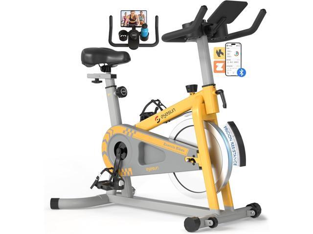 Exercise Bikes for Home,Indoor Cycling Bike with Adjustable Friction,Brake Pad Resistance Silent Belt Drive,330lbs Weight Capacity &Upgraded...
