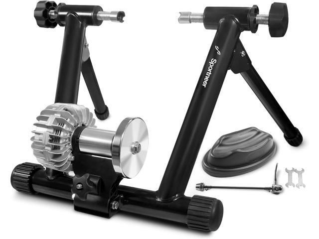 Sportneer Bike Trainer - Fluid Stationary Bike Stand for 26-29' & 700C Wheels - Auto Resistance Control Bike Trainer Stand for Indoor Riding with...