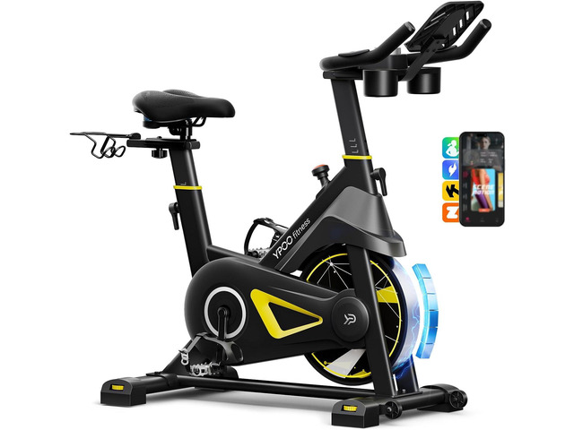 Exercise Bike, Adjustable Magnetic Resistance Stationary Bikes for Home Cardio with Exclusive App, Indoor Bike with 330lbs Weight Capacity...
