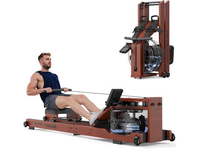 YOSUDA Water Rowing Machines for Home Use- Foldable Rower Machine 400LBS Weight Capacity with Dedicated Monitor & Bluetooth APP, Comfortable Seat