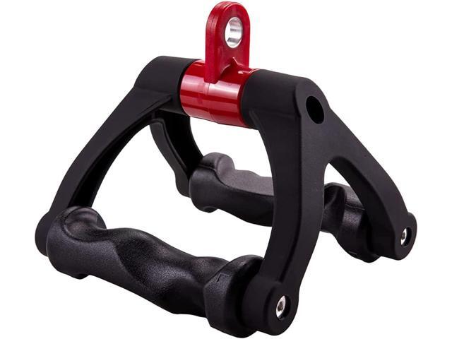 HXD-ERGO Double D Handle for Cable Machine - Ergonomic Row Handle Cable Attachment - Triangle V Bar Grip LAT PullDown Attachments for Home Gym