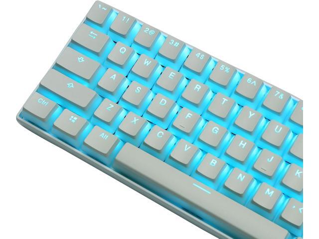 White Pudding Keycaps Backlit PBT Doubleshot Cherry MX Keyset OEM Profile for US UK Layout 61 68 84 87 104 108 MX Switches Mechanical Keyboard(White)