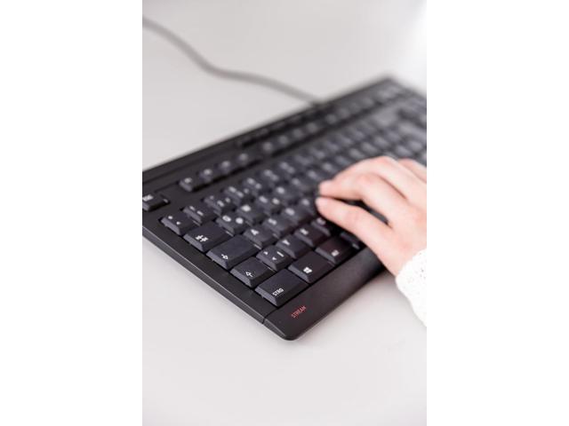Cherry Stream Keyboard TKL Wired USB Keyboard TenKeyLess Compact Version Without Number Pad. Super Silent Keystroke. Ideal for Office and...