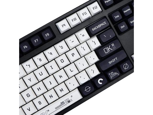 MOLGRIA B42 Keycaps, 128 Set Dark Blue and White Keycaps for Mechanical Keyboard, Custom PBT XDA Profile Key Caps for Kailh Cherry MX Switch fit...