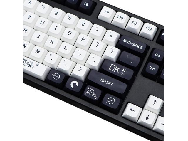 MOLGRIA B42 Keycaps, 128 Set Dark Blue and White Keycaps for Mechanical Keyboard, Custom PBT XDA Profile Key Caps for Kailh Cherry MX Switch fit...