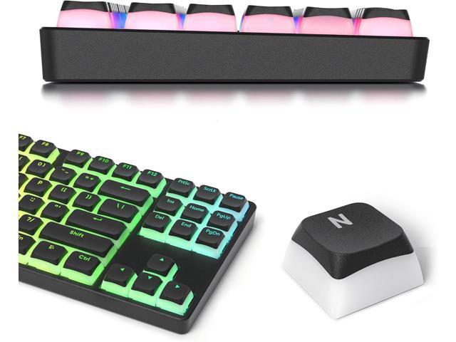 surmen Pudding Keycaps Double Shot PBT Keycaps XDA Profile Translucent Layer Replacement for Full Size, TKL, 75%, 60% Layouts(Black)