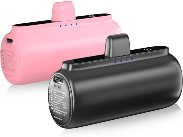 2 Pack Portable Charger iPhone, Upgraded 5500mAh Power Bank for iPhone, 20W PD Fast Charging, Ultra-Compact Travel Portable Phone Charger, Battery...