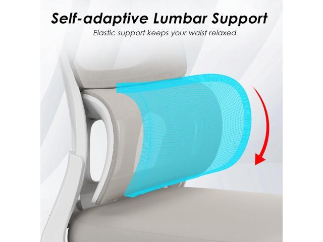 Soohow Office Chair, Mesh Ergonomic Office Chair with Lumbar Support, Comfy Computer Desk Chair with Flip Armrest Rolling Wheels for Home Study...