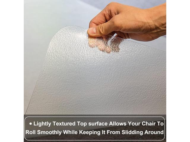 Office Chair Mat for Hardwood Floors, Easy Glide Floor Mat for Office Chair, Clear Desk Chair Mat for Rolling Chairs 60' x 46'