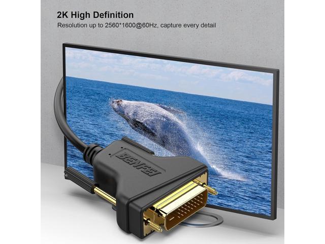 BENFEI DVI to DVI 10 Feet Cable 2K@60Hz Dual Link, DVI-D to DVI-D Cable