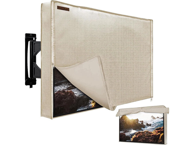 Outdoor TV Cover 52-55 Inch, 600D Waterproof and Weatherproof, with Zipper