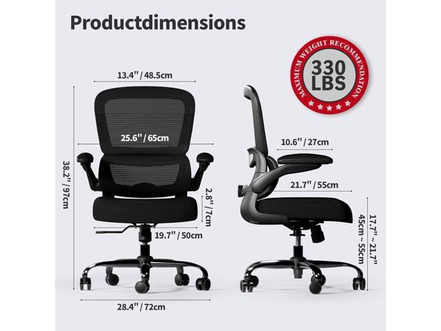 TRALT Office Chair - Ergonomic Desk Chair with Adjustable Lumbar Support, Mesh Computer Chair, Executive Chairs for Home Office Comfortable Lumbar...