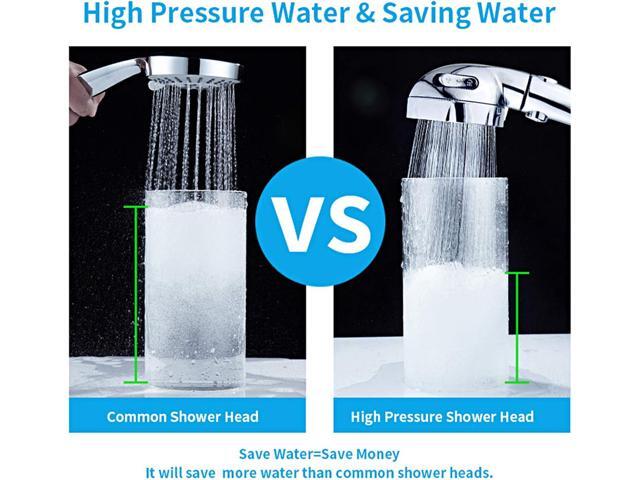 KAIYING Chrome High Pressure Handheld Shower Head with ON/OFF Pause Switch, 3 Spray Modes Shower Wand with Shut Off Button, Removable Camper Shower...