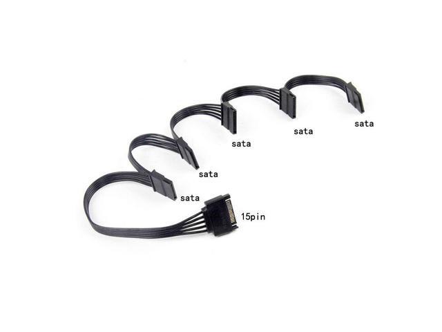 4 Pin Male to SATA 15 Pin Female Power Supply Cable 1 to 5 Cord Hard Drive IDE Molex to 5-Port 15Pin SATA Power Cable 30 inch Color: Hard drive Cable