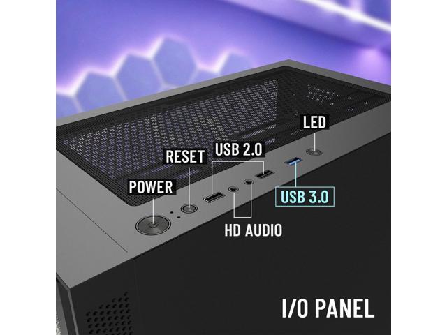 RAIDMAX V217 ATX Mid Tower Mesh Gaming PC Case, High Airflow Front Panel Design, 4x 120mm ARGB Fans Pre-Installed, Tempered Glass Side Panel,...