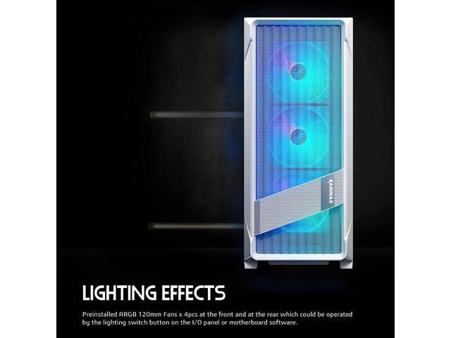 Raidmax MESHIAN X603 ATX Desktop Computer Gaming PC Case Mid Tower PC Case pre-Install x 4 ARGB Fans ATX PC Case USB 3.0 Tempered Glass PC Case...