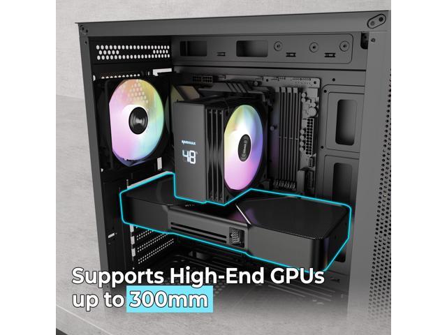 RAIDMAX V217 Mesh Air ATX Mid Tower PC Case Bundle, Includes 700W 80+ Bronze Non-Modular PSU & 120mm Digital Display CPU Air Cooler, Front Mesh...