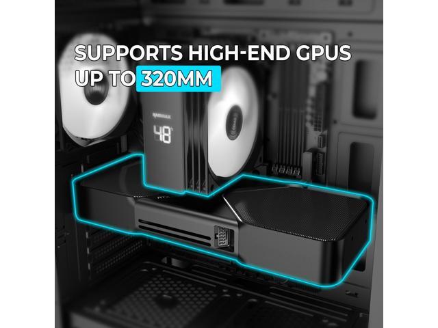 RAIDMAX X921 Mesh Airflow ATX Mid Tower Gaming PC Case Bundle, 6x 120mm Fixed RGB Fans Pre-Installed, Tempered Glass, Includes 650W 80+ Gold SI PSU...