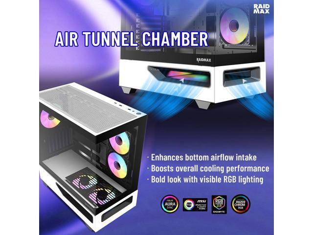 RAIDMAX H200 Bundle with 5X ARGB Fans, 360mm ARGB Liquid Cooler & RX-850AESD 850W ATX 3.1 PCIe Gen 5 PSU, Patented Air Tunnel Design, Supports...