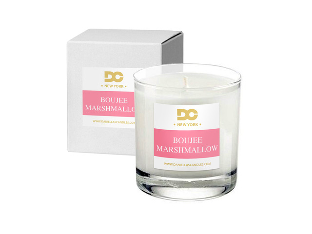 DANIELLA'S CANDLES Boujee Marshmallow Luxury Scented Candle, Hand-Poured, Long Lasting, Clean Burning Up To 50 Hours, Natural Soy Wax