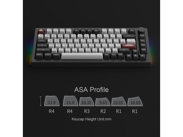 Akko Dracula Castle Mechanical Keyboard 5075B Plus 75% RGB Hot-swappable Keyboard with Knob, Multi-Modes Gaming Keyboard with PBT Double Shot ASA...