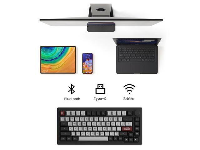 Akko Dracula Castle Mechanical Keyboard 5075B Plus 75% RGB Hot-swappable Keyboard with Knob, Multi-Modes Gaming Keyboard with PBT Double Shot ASA...