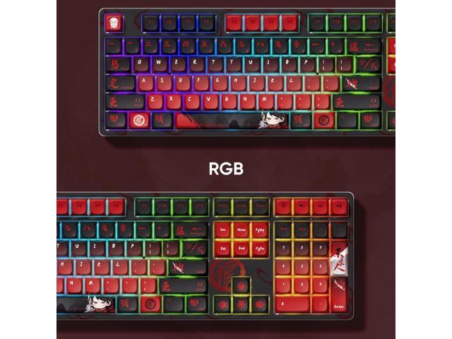 Akko Wireless Gaming Keyboard The Degenerate 5108B Plus Hot-Swappable Tri-mode Mechanical Keyboard RGB Backlight, Piano Pre Lubed Switch