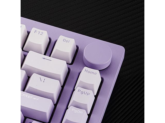 MonsGeek M1W V3 Aluminum Mechanical Keyboard 75% RGB Hot-swappable Gaming Keyboard with Knob, 6000 mAH RGB Gradient Purple with PBT Double Shot...
