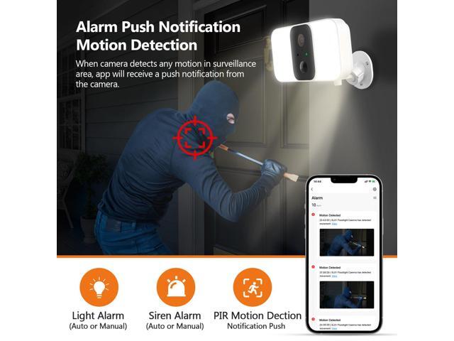 Z-EDGE SL01 Wireless Floodlight 1080P Security Camera with Solar Panel, Includes 16GB Micro SD Card