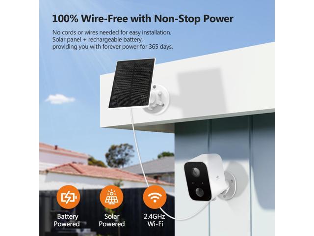 Z-EDGE SW03 3 Packs 1080P Full HD Wireless Smart Cameras with Solar Panels, Built-in Mic & Speaker, 2.4GHz Wi-Fi, IR Night Vision, with 3 pcs 16GB...